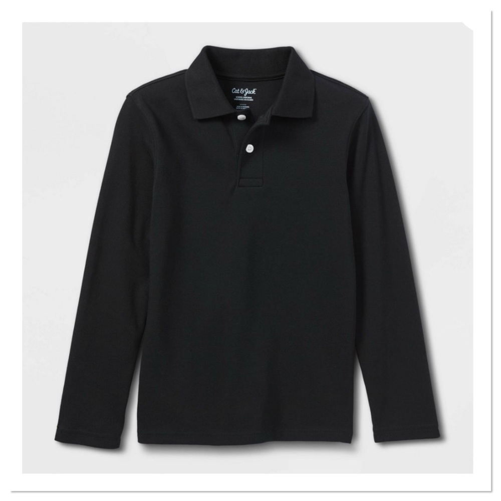 Boy’s Long Sleeve Performance Uniform Polo Shirt Cat & Jack